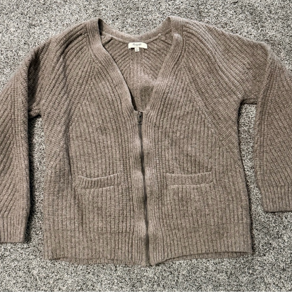 Madewell Taupe Cardigan Sweater